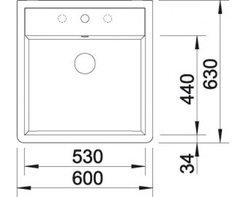 Мойка Blanco Panor 60 514486, 1 отверстие под смеситель