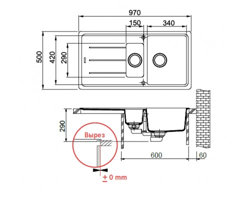 Мойка Franke BASIS BFG 651, 114.0259.965, гранит, установка сверху, оборачиваемая, цвет серый, 97*50 см