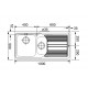 Мойка Franke LOGICA LINE LLL 651, 101.0086.252, установка сверху, левая, нержавеющая сталь, декор, 100*50 см