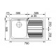 Мойка Franke LOGICA LINE LLL 611, 101.0086.232, установка сверху, левая, нержавеющая сталь, декор, 79*50 см
