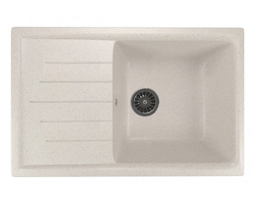 Кухонная мойка Mixline ML-GM19 (331), врезная сверху, цвет - белый, 75 х 49.5 х 20 см