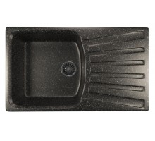 Кухонная мойка Mixline ML-GM20 (308), врезная сверху, цвет - черный, 85 х 49.5 х 19 см