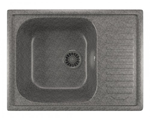 Кухонная мойка Mixline ML-GM18 (309), врезная сверху, цвет - темно-серый, 64.5 х 49 х 19 см