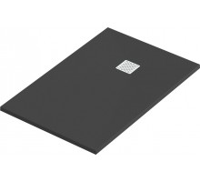 Поддон литьевой Bas Essentia, 100 x 80 см, черный, ЛП00090