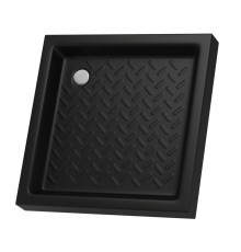 Душевой поддон RGW CR B 90 х 90 см, квадратный, керамический, черный, 19170199-04
