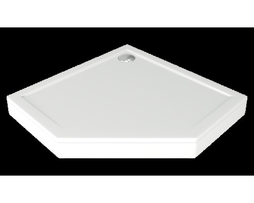 Душевой поддон Bas Пента, 90 x 90 см, литьевой мрамор, пятиугольный, белый, ЛП00010