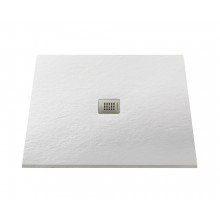 Поддон Acquabella Base 90 x 90 см квадратный, из искусственного мрамора с сифоном и решеткой, цвет белый