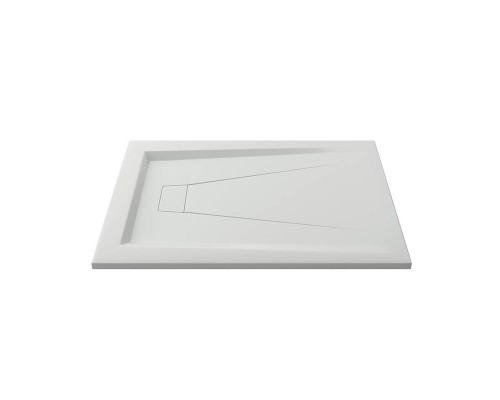 Душевой поддон Bas Атриум, 110 x 70 см, литьевой мрамор, прямоугольный, белый, ЛП00014