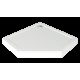 Душевой поддон Bas Пента, 100 x 100 см, литьевой мрамор, пятиугольный, белый, ЛП00009