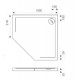 Душевой поддон Bas Пента, 100 x 100 см, литьевой мрамор, пятиугольный, белый, ЛП00009
