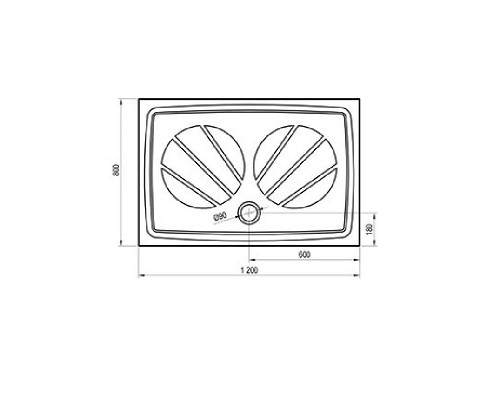 Поддон душевой Ravak Gigant Pro, 120 x 80 см, из искусственного камня, белый матовый, XA03G401010WM