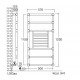 Полотенцесушитель Sbordoni SBSPAR6/GR/1NI 50 x 122 см, цвет никель