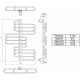 Полотенцесушитель электрический Grota Rio 70 x 97,5 см, ширина 79 см, высота 97,5 см, матовый