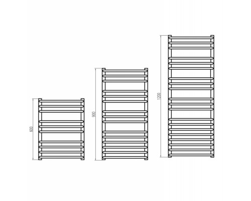 Полотенцесушитель электрический Grota Forte 53 x 90 см, ширина 53 см, высота 90 см, крашеный белый