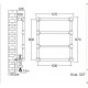 Полотенцесушитель Sbordoni SBSPAR4/2BR 50 x 87 см, цвет бронза