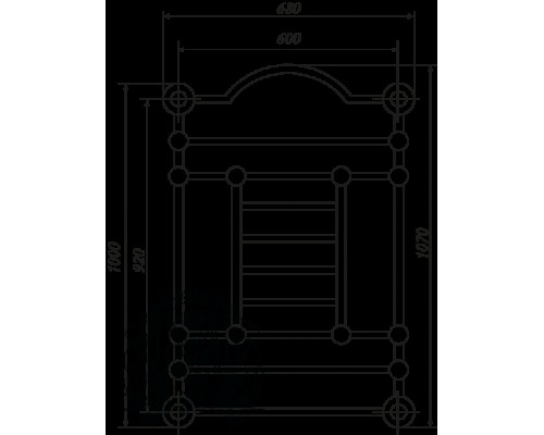 Полотенцесушитель Migliore Edward ML.EDW-EL.510.CR 107 x 60 см - хром, провод слева