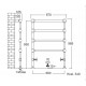 Полотенцесушитель Sbordoni SBSPAV4/2ON 60 x 98.5 см, цвет латунь