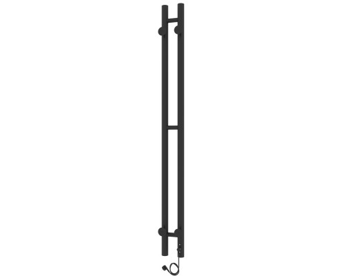 Полотенцесушитель электрический Laris Прайм ЧКЧ Дуэт, ширина 11 см, высота 120 см, профиль круглый, с возможностью скрытого подключения, подключ