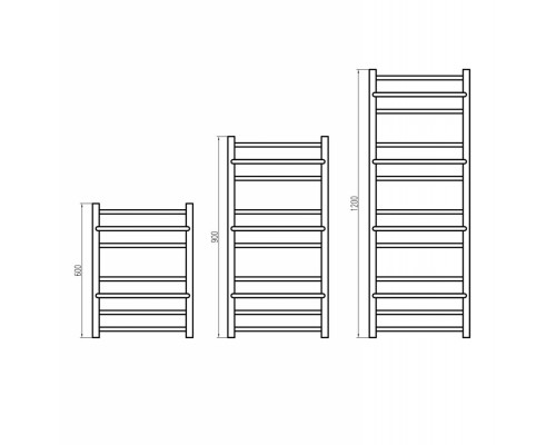 Полотенцесушитель электрический Grota Vista 48 x 120 см, ширина 48 см, высота 120 см, матовый