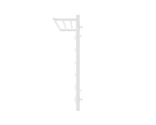 Полотенцесушитель водяной Laris Классик П7, с полкой, ширина 55 см, высота 80 см, левое боковое подключение, белый муар, 73208025БМ