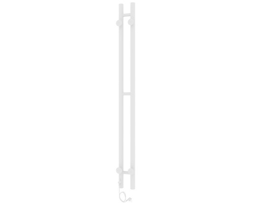 Полотенцесушитель электрический Laris Прайм ЧК Дуэт, ширина 11 см, высота 120 см, с возможностью скрытого подключения, подключение слева, белый 