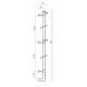 Полотенцесушитель электрический Margaroli Arcobaleno 616 BOX 616WHNB, высота 165 см, ширина 7.4 см, белый