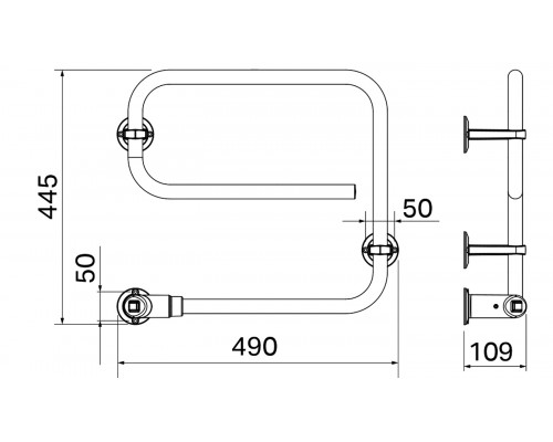 Электрический полотенцесушитель PAX TR45, 3506-6