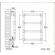 Полотенцесушитель Sbordoni SBSPAR4/1OL 40 x 87 см, цвет глянцевая латунь