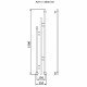 Полотенцесушитель водяной Ника Art, высота 150 см, ширина 15 см, хром, АРТ-2 1500/150