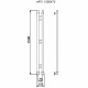 Полотенцесушитель водяной Ника Art, высота 150 см, ширина 7,5 см, хром, АРТ-1 1500/75