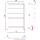 Полотенцесушитель электрический Сунержа Галант 4.0 80 x 50 см, 00-0831-8050, ТЭН справа, хром