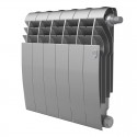 Радиатор биметаллический Royal Thermo BiLiner 350 VDR Silver Satin 6 секций, нижнее правое подключение, НС-1309719