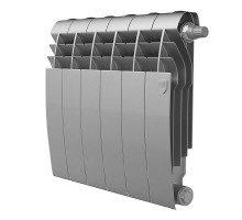 Радиатор биметаллический Royal Thermo BiLiner 350 VDR Silver Satin 6 секций, нижнее правое подключение, НС-1309719