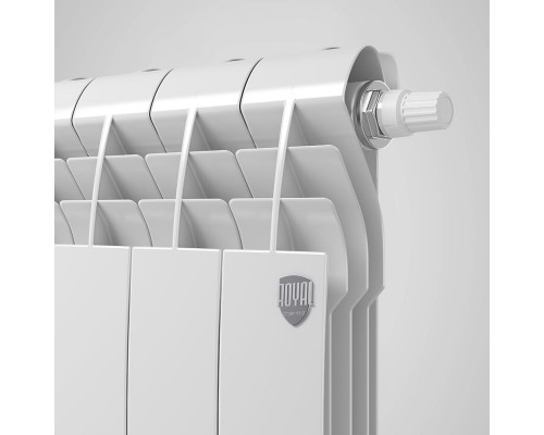 Радиатор биметаллический Royal Thermo BiLiner 500 VDR Bianco Traffico 6 секций, нижнее правое подключение, НС-1309729