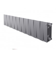 Радиатор биметаллический Royal Thermo Piano Forte 200 Silver Satin 20 секций, боковое подключение, серебристый, НС-1346029
