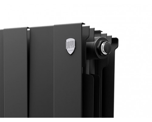Радиатор биметаллический Royal Thermo Piano Forte 300 Noir Sable 12 секций, боковое подключение, черный, НС-1346057