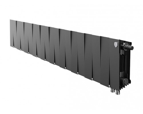 Радиатор биметаллический Royal Thermo Piano Forte 200 VDR Noir Sable 20 секций, нижнее правое подключение, черный, НС-1346012