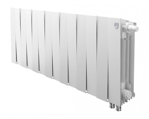 Радиатор биметаллический Royal Thermo Piano Forte 300 VDR bianco traffico 14 секций, нижнее правое подключение, белый, НС-1346042