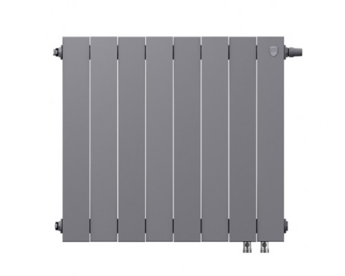 Радиатор Royal Thermo Piano Forte 500 VDR 8 секций, настенный, нижнее правое подключение, серебристый (Silver Satin), RTPNSSVD50008, НС-1338437