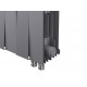 Радиатор биметаллический Royal Thermo Piano Forte 200 VDR Silver Satin 14 секций, нижнее правое подключение, серебристый, НС-1346024