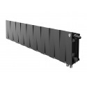 Радиатор биметаллический Royal Thermo Piano Forte 200 VDR Noir Sable 18 секций, нижнее правое подключение, черный, НС-1346010