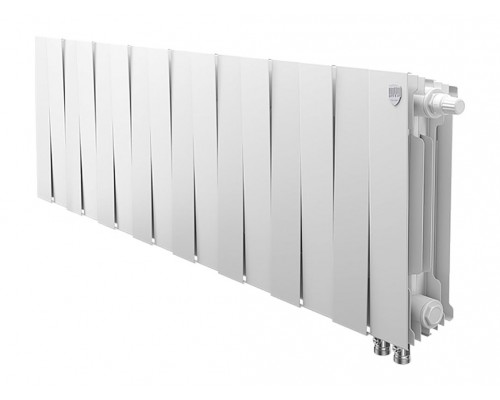 Радиатор биметаллический Royal Thermo Piano Forte 300 VDR bianco traffico 16 секций, нижнее правое подключение, белый, НС-1346044