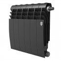 Радиатор биметаллический Royal Thermo BiLiner 350 VDR Noir Sable 6 секции, нижнее правое подключение, НС-1309714