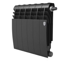 Радиатор биметаллический Royal Thermo BiLiner 350 VDR Noir Sable 6 секции, нижнее правое подключение, НС-1309714