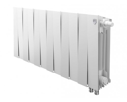 Радиатор биметаллический Royal Thermo Piano Forte 300 VDR bianco traffico 12 секций, нижнее правое подключение, белый, НС-1346040