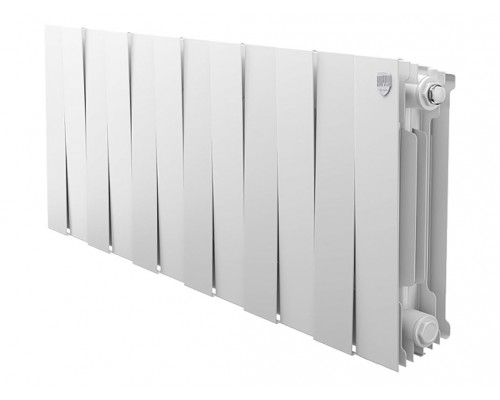 Радиатор биметаллический Royal Thermo Piano Forte 300 bianco traffico 12 секций, боковое подключение, белый, НС-1346039