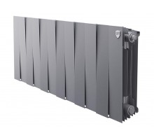 Радиатор биметаллический Royal Thermo Piano Forte 300 Silver Satin 12 секций, боковое подключение, серебристый, НС-1346075