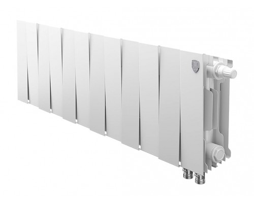 Радиатор биметаллический Royal Thermo Piano Forte 200 VDR bianco traffico 12 секции, нижнее правое подключение, белый, НС-1345993