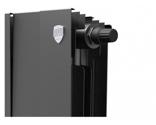 Радиатор биметаллический Royal Thermo Piano Forte 300 VDR Noir Sable 18 секций, нижнее правое подключение, черный, НС-1346064