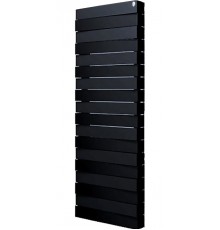 Радиатор биметаллический Royal Thermo Piano Forte Tower noir sable 18 секций, боковое подключение, черный, НС-1176344
